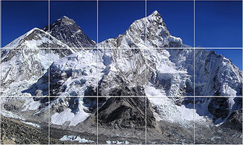 Ceramic tile mural - mountains 