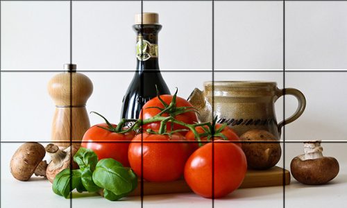 Ceramic tile mural - kitchen - table still life 