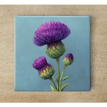Thistle - ceramic tile trivet