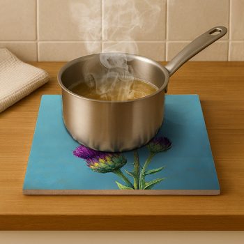 Thistle - ceramic tile trivet