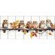 Ceramic tile mural - colorful bird