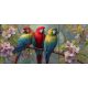 ceramic tile mural colorful parrots