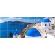 Santorini panoráma – mediterrán hangulatú csempekép