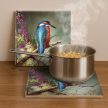 Ceramic tile mural - birds -Kingfisher II. 