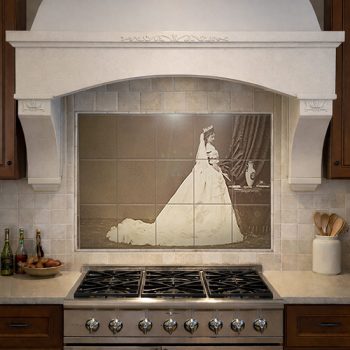 Ceramic tile mural - azure sea 