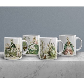 Rooster and chicken mug set of 3 mugs 