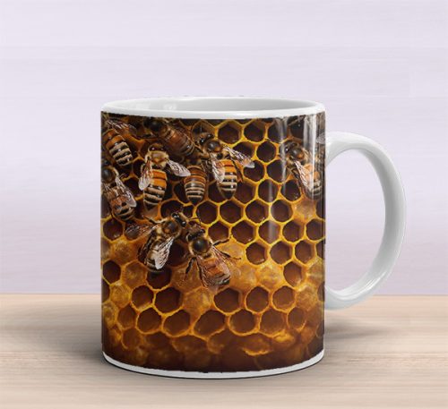 Méhecske mintás bögre