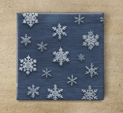 Ceramic tile mural - snowflake 