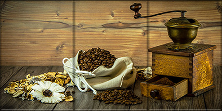 Ceramic tile mural - coffee - coffee still life 
