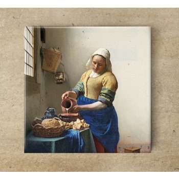 Dekorcsempe - Vermeer - tejet öntő nő