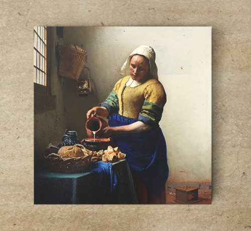 Dekorcsempe - Vermeer - tejet öntő nő