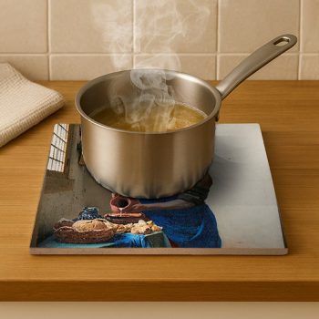 Dekorcsempe - Vermeer - tejet öntő nő