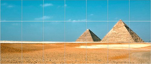 Ceramic tile mural - pyramids