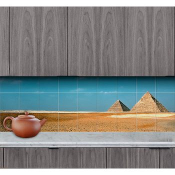 Ceramic tile mural - pyramids
