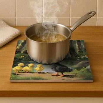 The Ugly Duckling - ceramic tile trivet