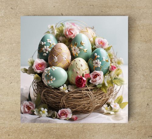 Easter eggs - tile trivet