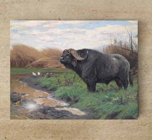 Tile mural - buffalo