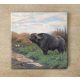 Tile trivet - buffalo