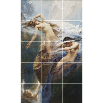 Ceramic tile mural - Mountain fog  Ceramic tile mural - Mountain fog