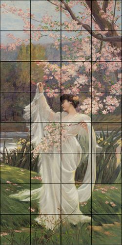 Ceramic tile mural - Allegory of dance 
