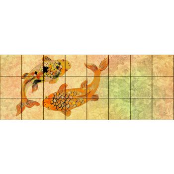 Tile mural - golden carps Tile mural - golden carps