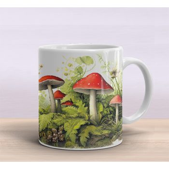 Mug set of 2 mugs with flower motif 