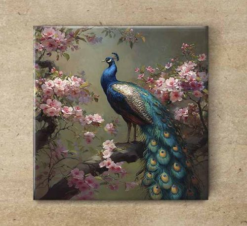 Tile mural - farm - peacock III. 