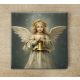 Vintage Christmas angel - tile trivet