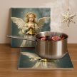 Vintage Christmas angel - tile trivet