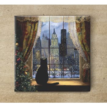 Karácsonyi hangulat edényalátét csempe