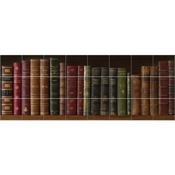 Ceramic tile mural - bookshelf Ceramic tile mural - bookshelf