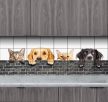 Ceramic tile mural - Cats and dogs