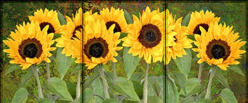 Ceramic tile mural - sunflowers 