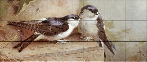 Molnárfecskék - madaras csempe (106x45 cm)