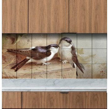 Tile mural - birds -swallows