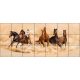Ceramic tile mural - horses