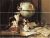 Ceramic tile mural - farm - Kitten Family and Globe 