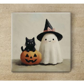 Halloween ghost - tile trivet Halloween ghost - tile trivet