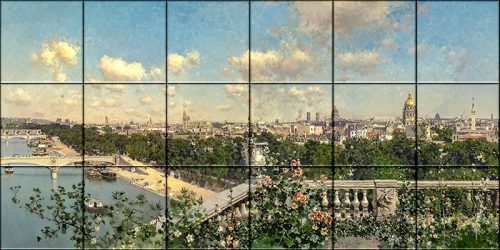 Párizs -  mozaik csempe (91x45 cm)