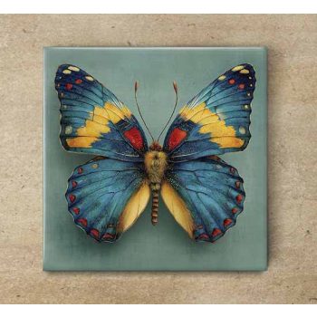 Tile trivet set - butterflies