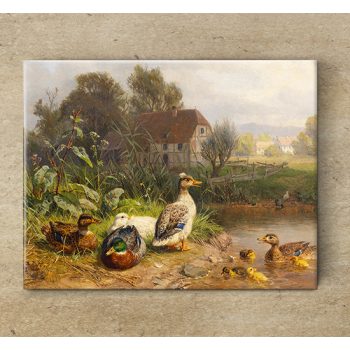 Tile trivet - pets - domestic ducks II.