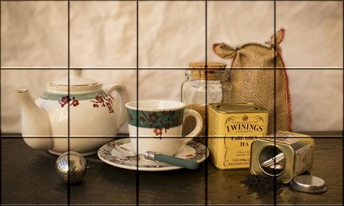 Tea Csendélet  - mozaik csempe 