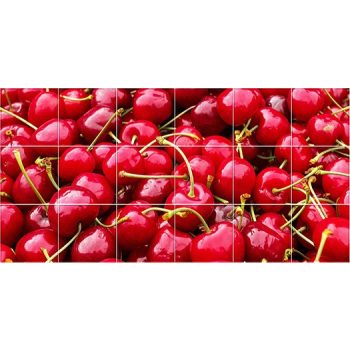 Ceramic tile mural - cherries Ceramic tile mural - cherries