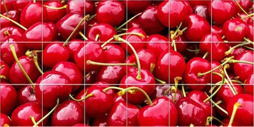 Ceramic tile mural - cherries