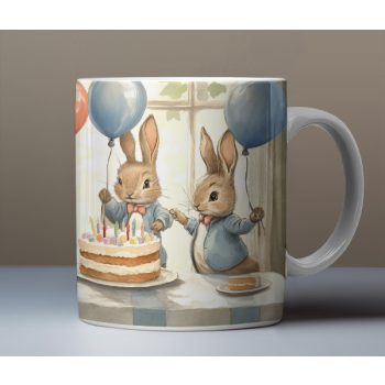 Születésnap nyusziéknál bögre