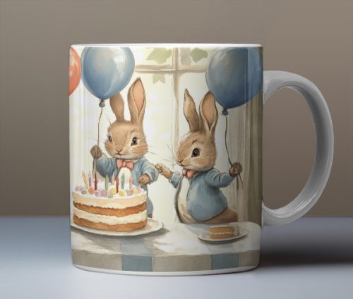 Rooster and chicken mug set of 3 mugs 