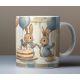 Rooster and chicken mug set of 3 mugs 