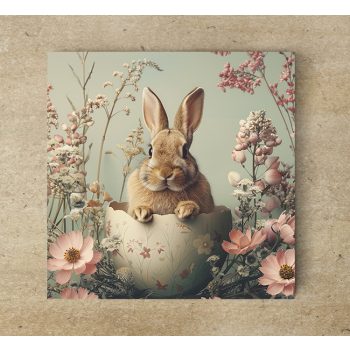 Easter rabbit in the egg - tile trivet