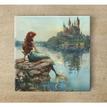 The little mermaid - ceramic tile trivet