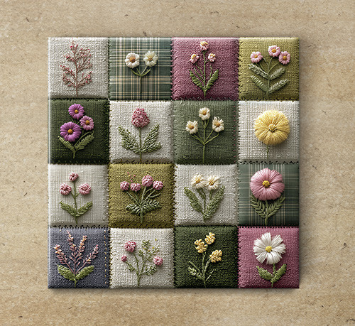 floral patchwork pattern - floral patchwork pattern